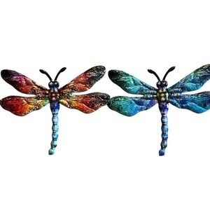 Metal Dragonfly Wall Decor, Outdoor Yard Art Fence Decor Garden Hanging Decor